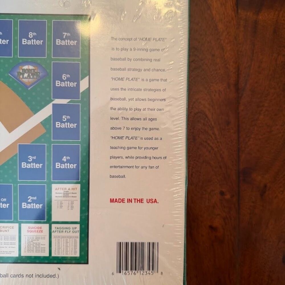 Vintage 1994-1996 "Home Plate" Baseball Card Board Game, New in Sealed Box - Picture 4 of 5